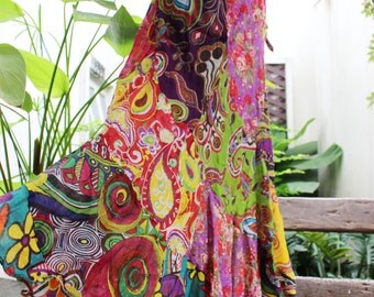 Soft Cotton Patchwork Skirt - OM1610-03
