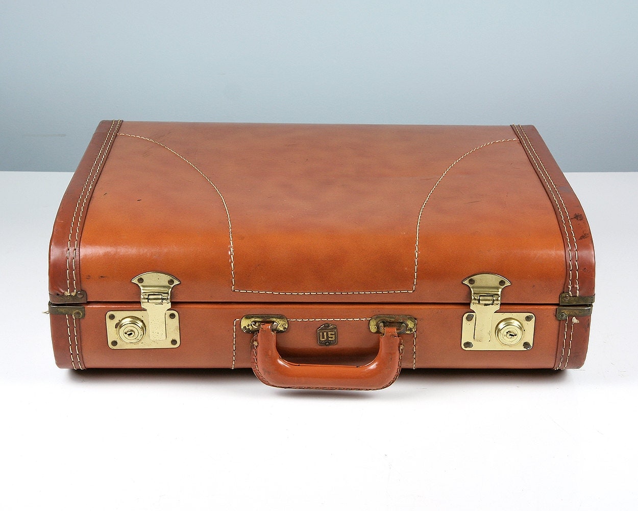 retro brown suitcase