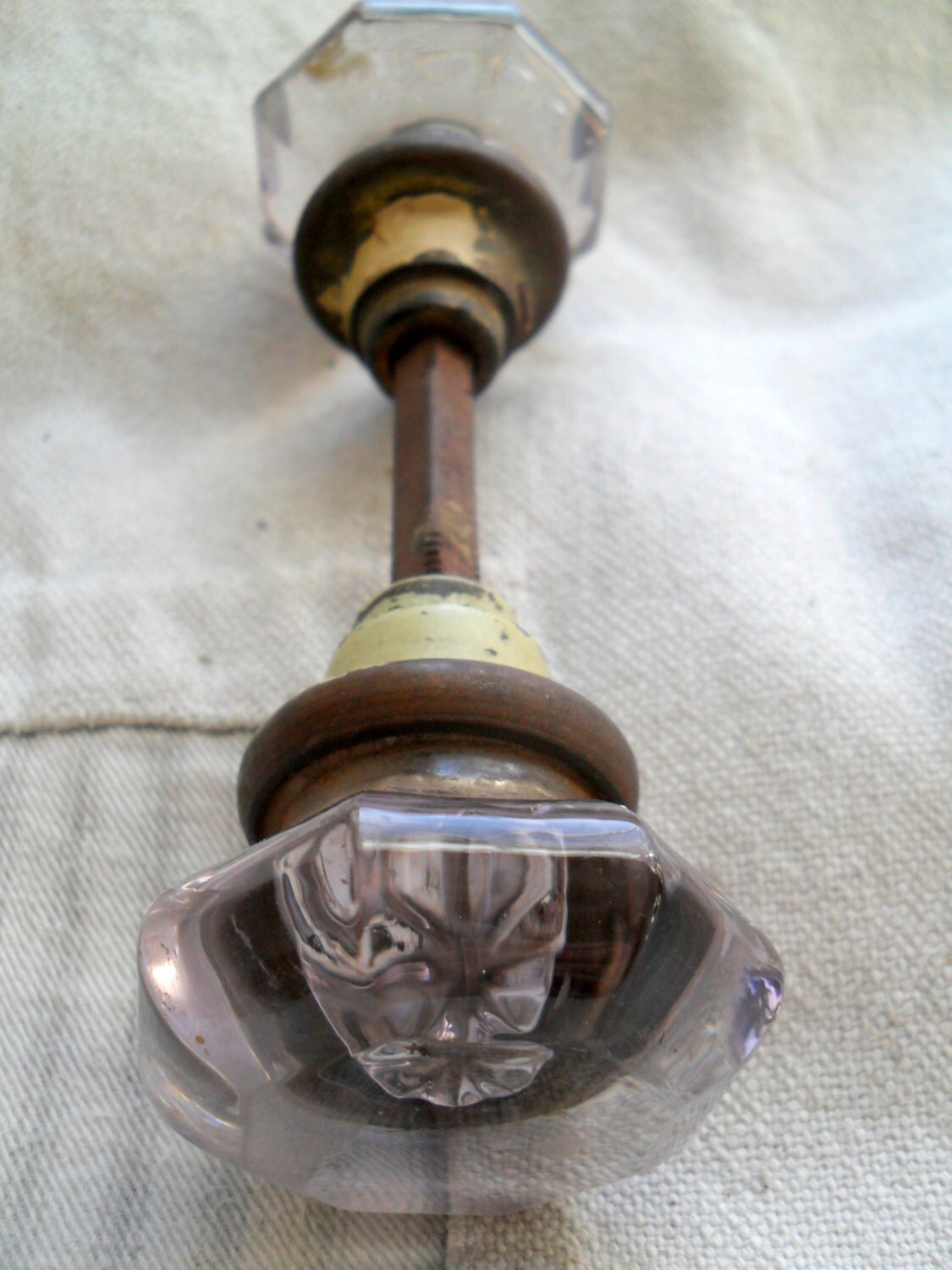 Vintage Glass Doorknob Antique Crystal Door Knob by MustLoveJunk