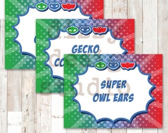 PJ Masks Inspired Food Labels