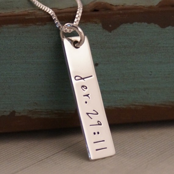 Hand Stamped Necklace Personalized Jewelry by IntentionallyMe