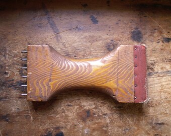 Vintage Handmade Wood Upholstery Tool, Carpet Puller Punch Tool with Padded Handle