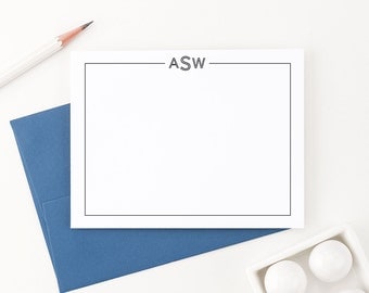 Personalized stationery // Monogram stationery // Personalized stationary // Monogram Thank you cards // Monogram note cards, MS012