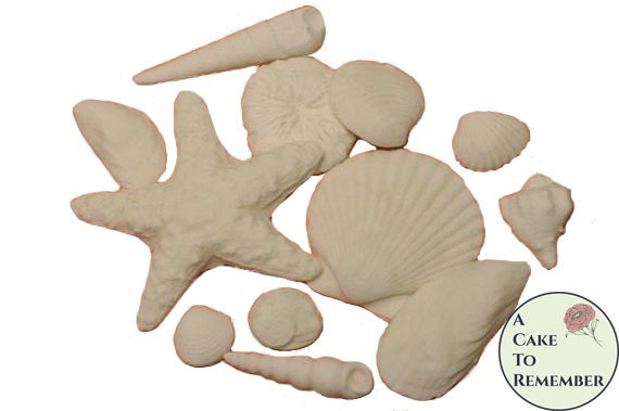 Edible+Seashells+for+Wedding+Cakes Edible Seashells- Variety for cake decorating and beach wedding cakes ...