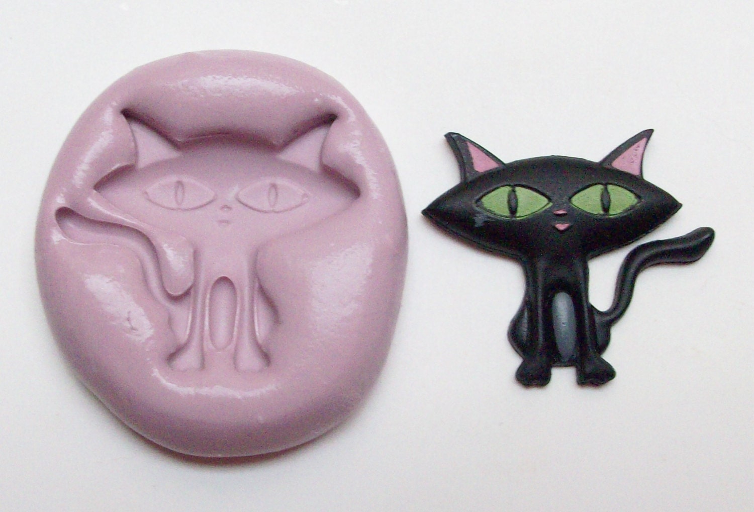 Cat Mold 1381 silicone mold for crafts, jewelry, resin, porcelain