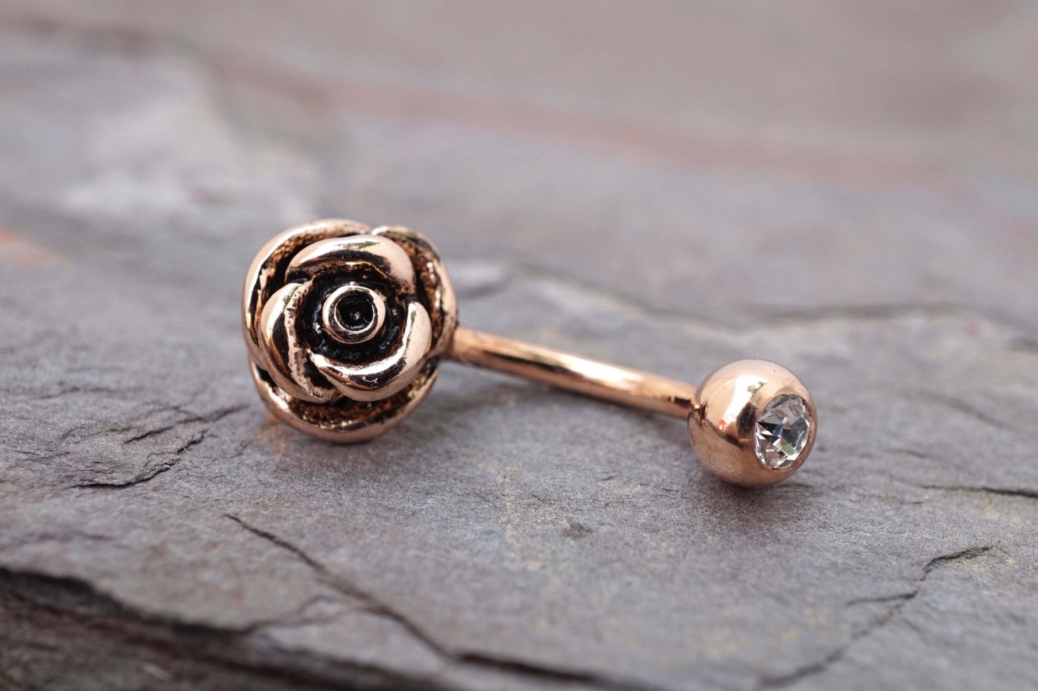 14kt Rose Gold Rook Earring Daith Piercing Eyebrow Ring