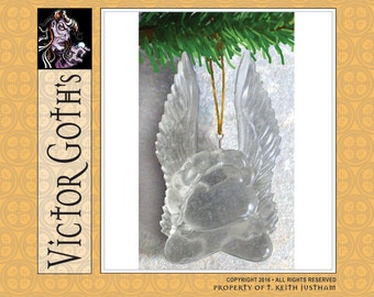 Ice Angel Ornament with a Clear Cast Resin