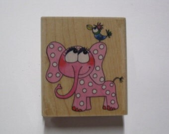 Penny Black Wood Mounted Rubber Stamp - Elephant Song
