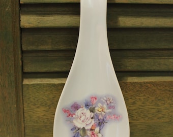 Hand Painted - Spoon Rest - Signed - Porcelain