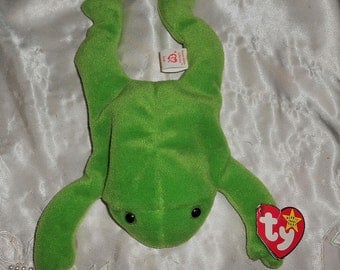 Rare Beanie Baby "First Edition" TY "Legs the Frog"Original Nine 1993 Free Shipping United States
