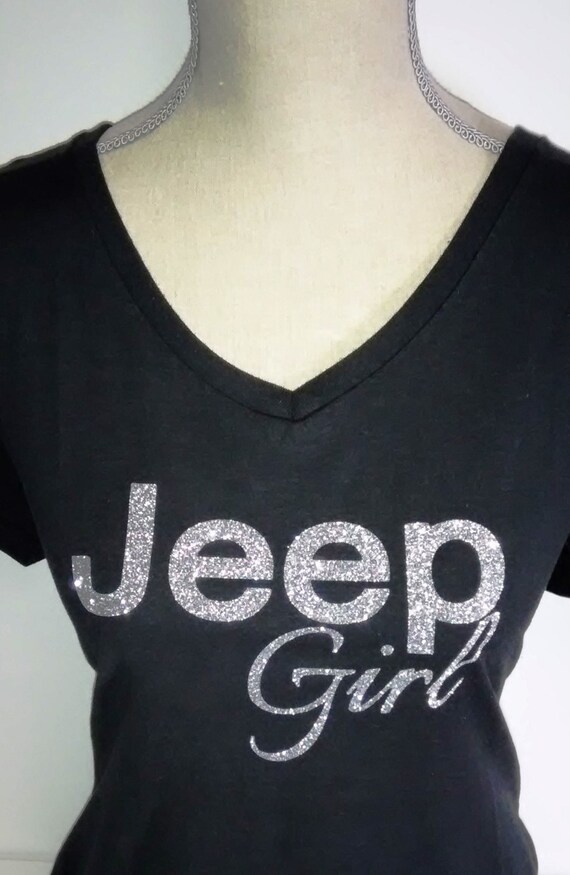 Jeep Girl Glitter Vinyl TShirt FREE by TheCottageDivaStudio
