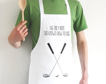 Funny Golf Apron, Father's Day Gift, Gift for Dad, Golf Gift, Golf Quote, Mens Apron, Funny Apron, Golf Gifts for Men, Apron, Golf, Dad Gift