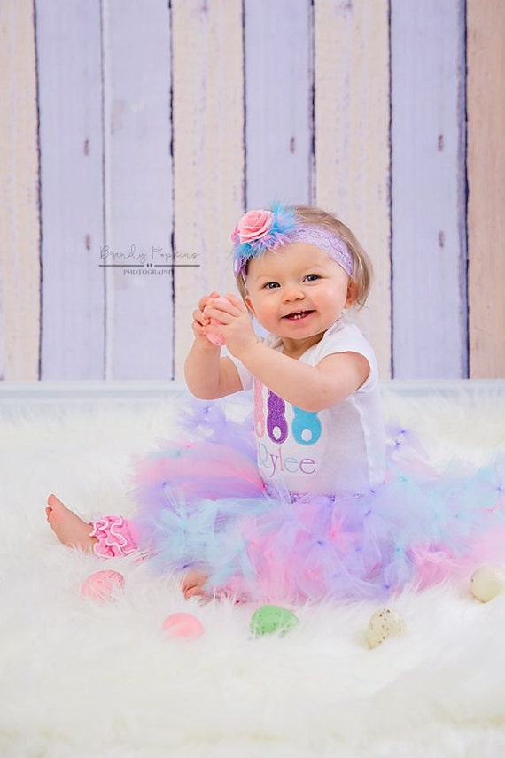 Baby Girl First Easter tutu First Easter dress First Easter