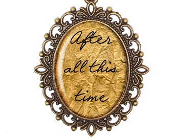 Harry Potter Vintage Inspired Deathly Hallows After All This Time Quote Handmade Bronze Silver Cameo Necklace Jewellery