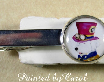 Steampunk Old English Sheepdog Tie Bar, Sheepdog Tie Tack, Sheepdog Tie Clip, OES Tie Bar, Steampunk Tie Bar, Steampunk Gifts