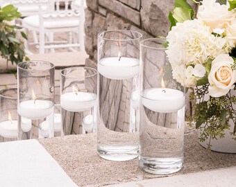 10 Glass Cylinder Vases, Flower Cylinders, Centerpiece Vases, Craft Cylinders, Floral Containers,