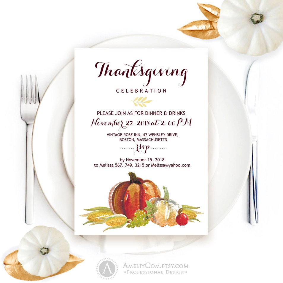 Printable Fall Dinner Invitations Templates Free 8