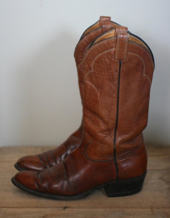 vintage tony lama cowboy boots mens size 10B