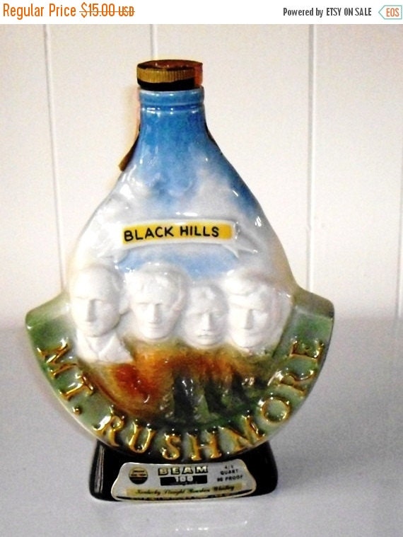 ON SALE Vintage Jim Beam Mt. Rushmore Bottle, Fathers Day Gift ...