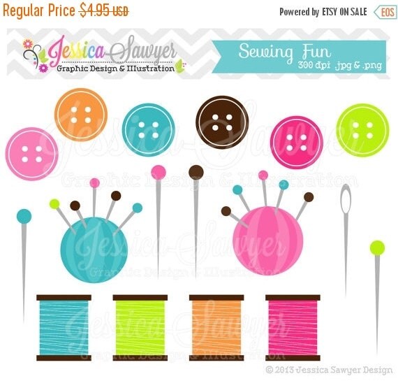 80% OFF - INSTANT DOWNLOAD, cute sewing clipart, button clip art, button graphic, for scrapbooking, logos, printables Il_570xn
