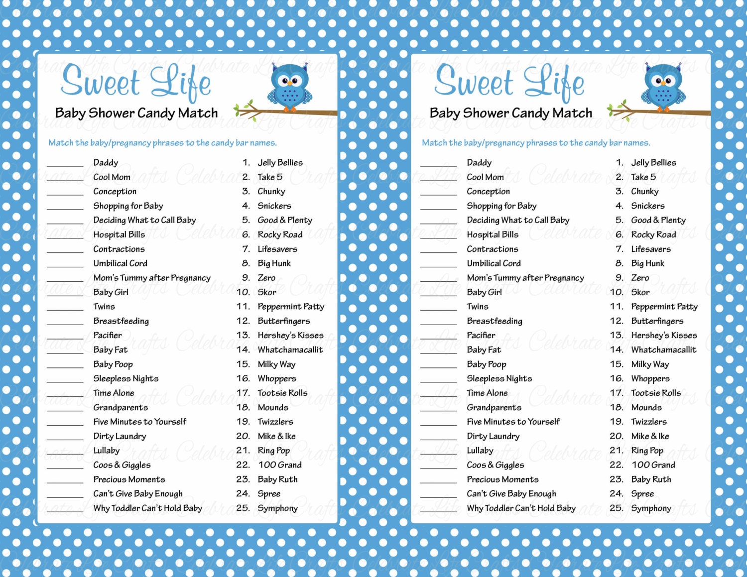 Free Printable Baby Shower Games With Answer Key