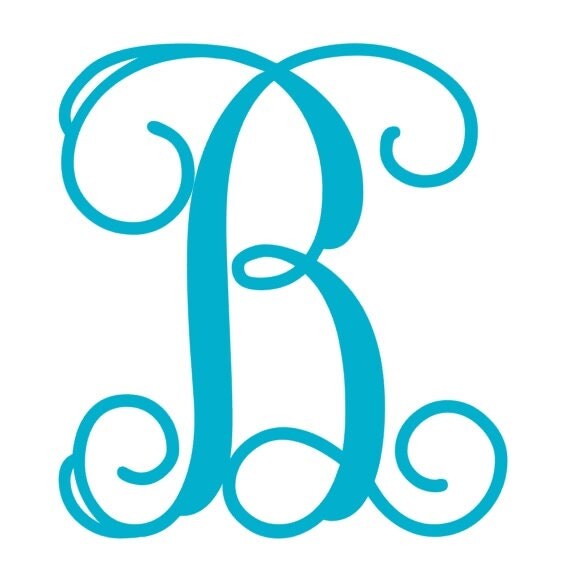 Single Letter Monogram Iron On One Letter by IHeartHoundstooth