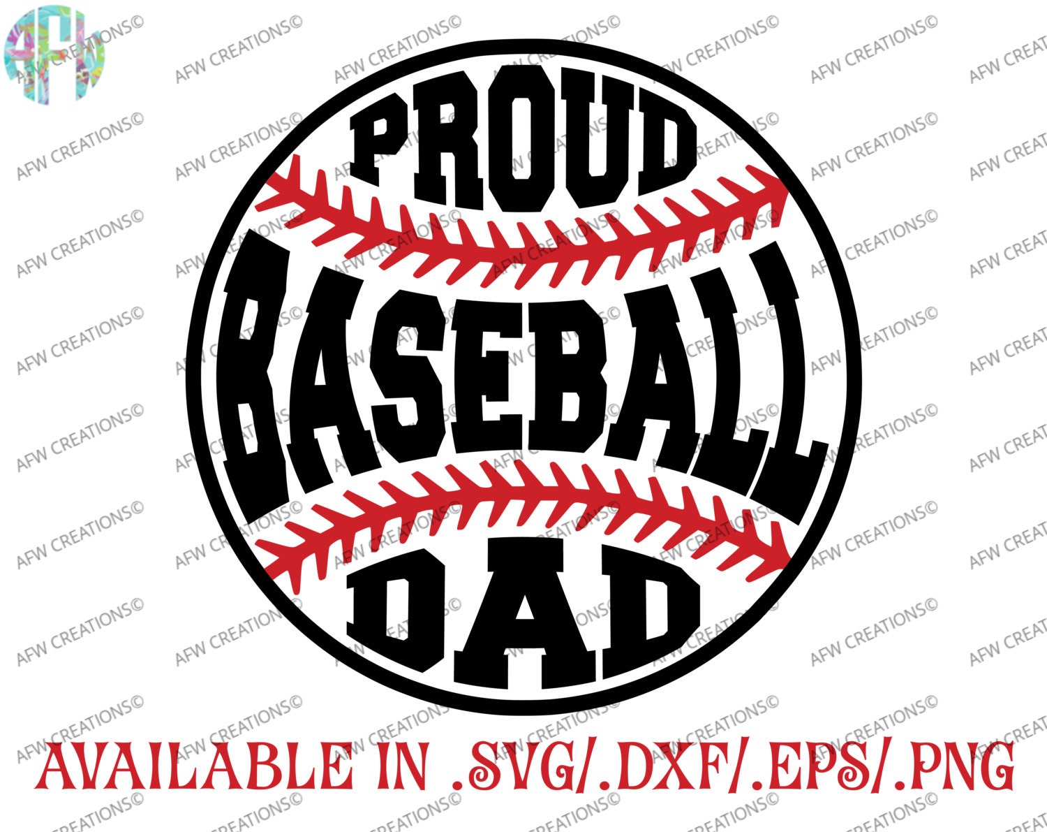 Download Digital Cut File Proud Baseball Dad SVG DXF EPS Sports