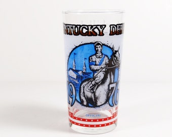 Verre Souvenir Vintage Kentucky Derby 1980 – Collection Course Hippique