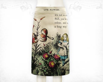 Alice in Wonderland Live Flowers stretch cotton skirt Colour