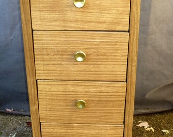 Super Sturdy brand Steel file cabinet with wood grain lithography body - rugged and unusual form and style - vibrant realistic litho work