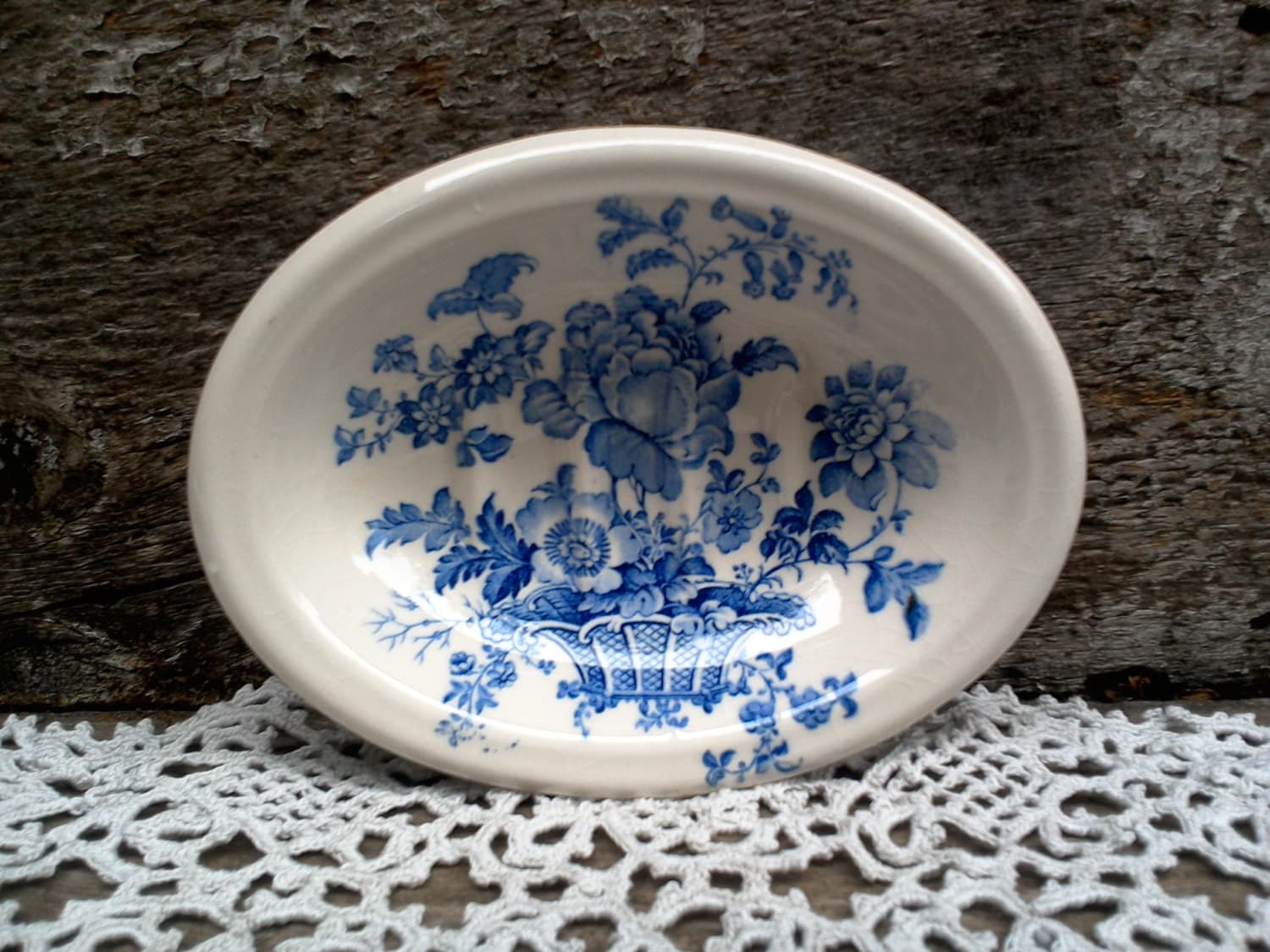 Ironstone Soap Dish ROYAL CROWNFORD Charlotte