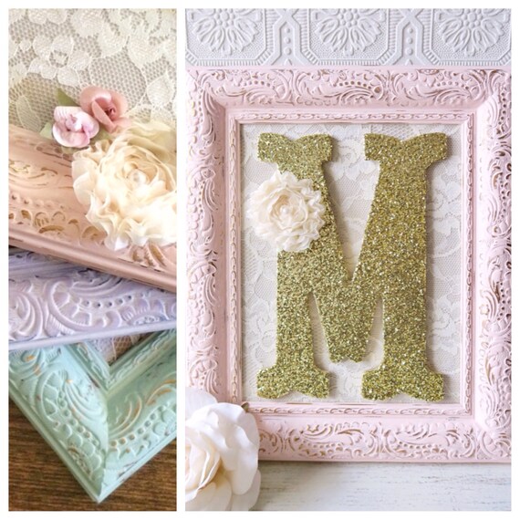 Nursery Letter M Baby Girl Nursery Letters Pink by SeaLoveAndSalt