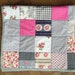 Delicate French Prints in Shades of Pink and Silver Patchwork Handmade Baby Quilt / Blanket / Play Mat