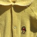 VTG Winnie The Pooh Yellow Footed Sleeper Sz 12-24M Yellow Terry Cloth Plastic Feet