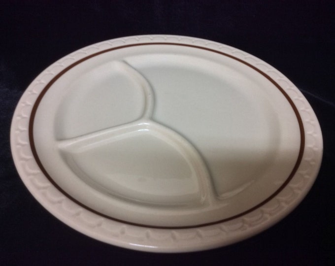 Vintage Syracuse China Restaurant Ware Grill Plate, Econorim, Divided Plate