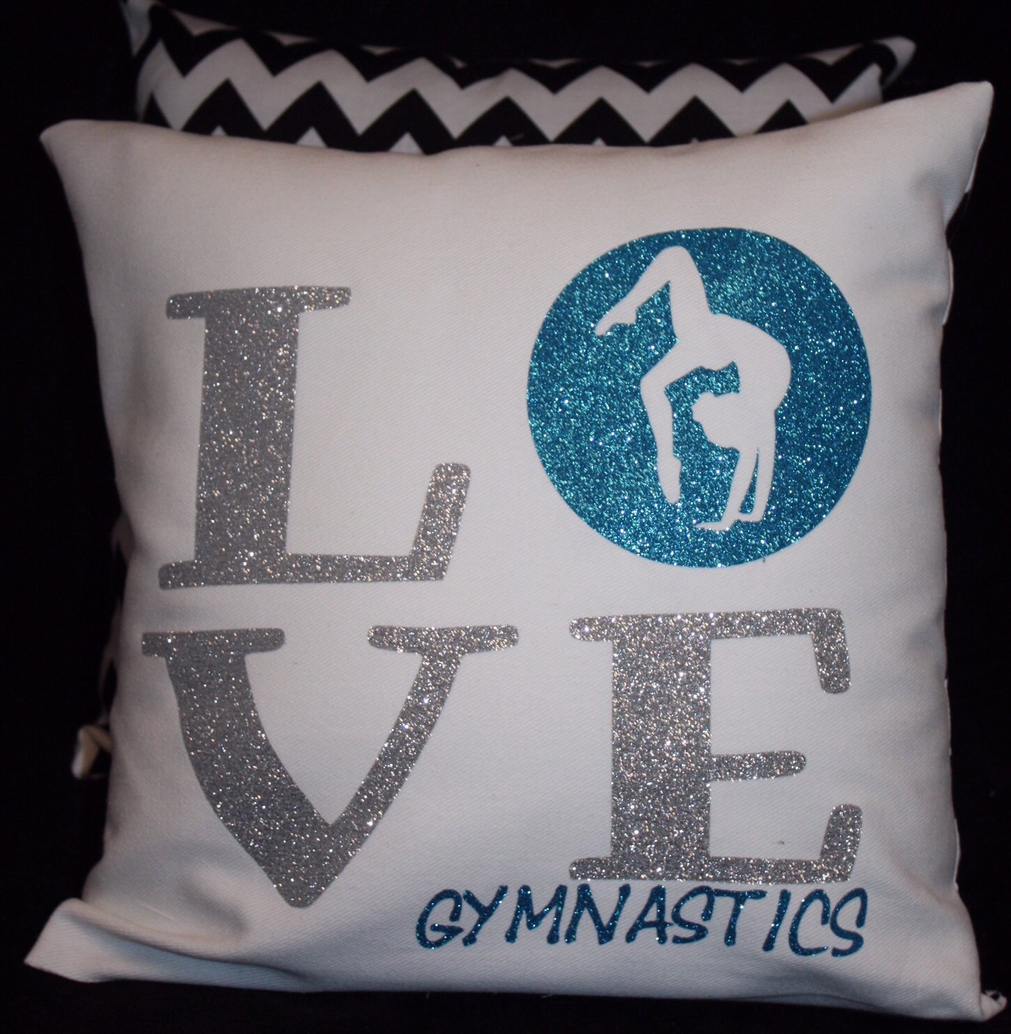 LOVE GYMNASTICS Pillow Printed Entirely In Non Flaking