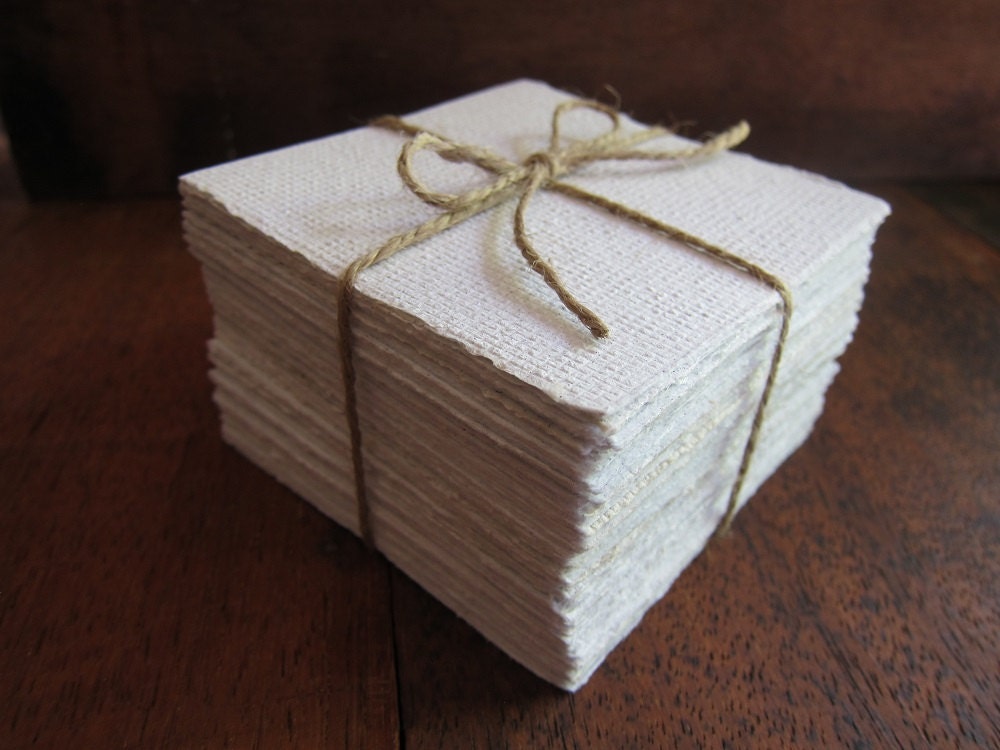 30 Handmade Recycled paper sheets Homemade paper Ecofriendly