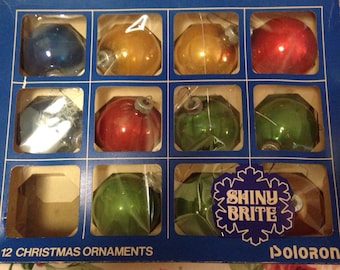 Vintage Shiny Brite Christmas Ornaments made by Poloron