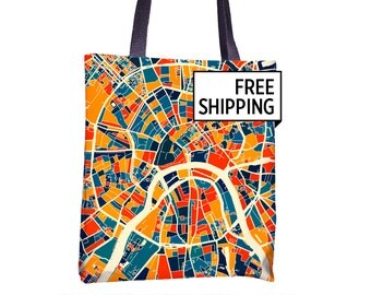 Moscow Map Tote Bag - Russia Map Tote Bag 15x15