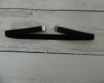Black Velvet Choker, Plain Black Velvet Choker, Simple Velvet Choker, Black Choker Necklace,