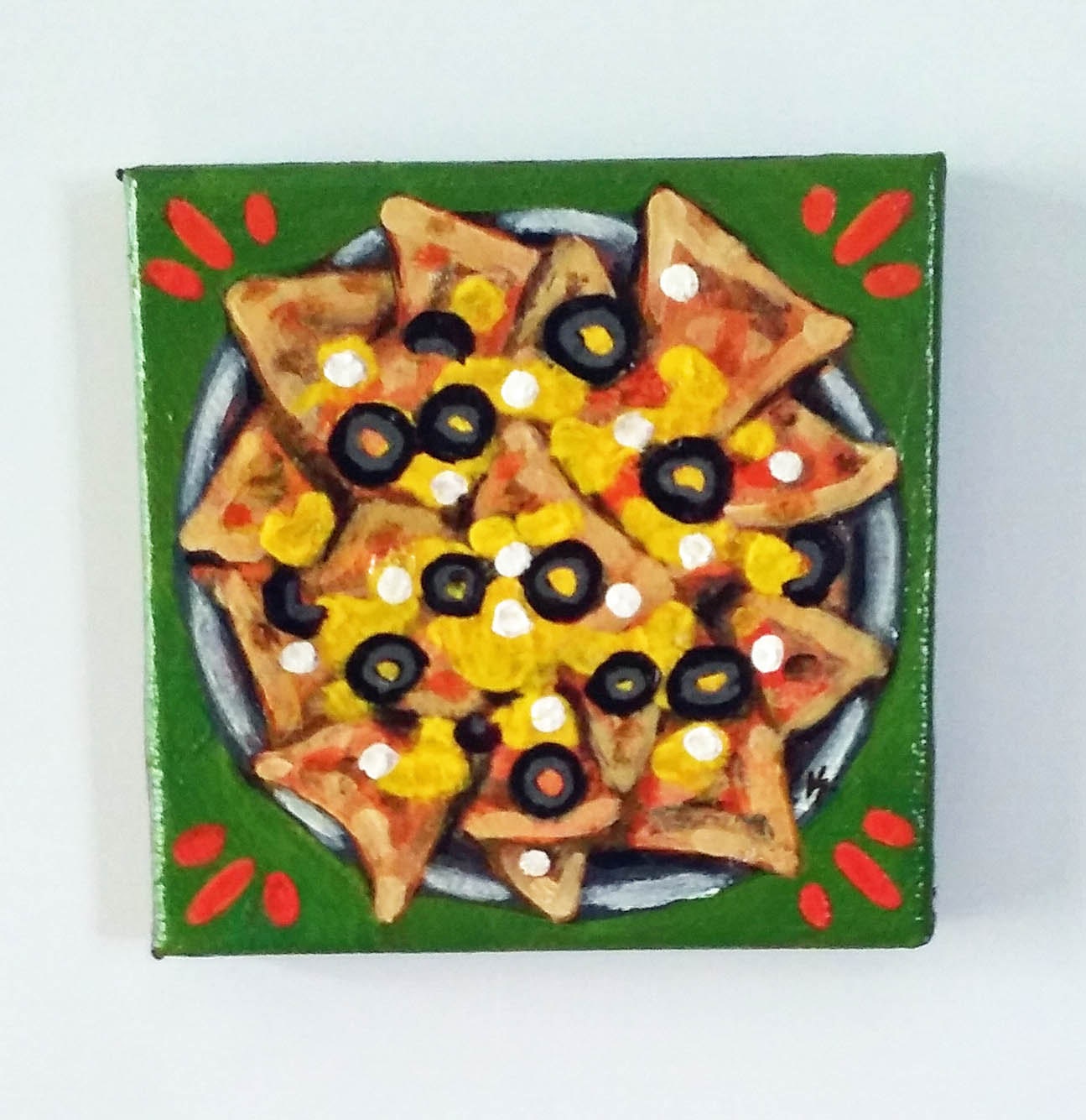 Nachos Magnet Food Art Food Painting Kitchen Art Original