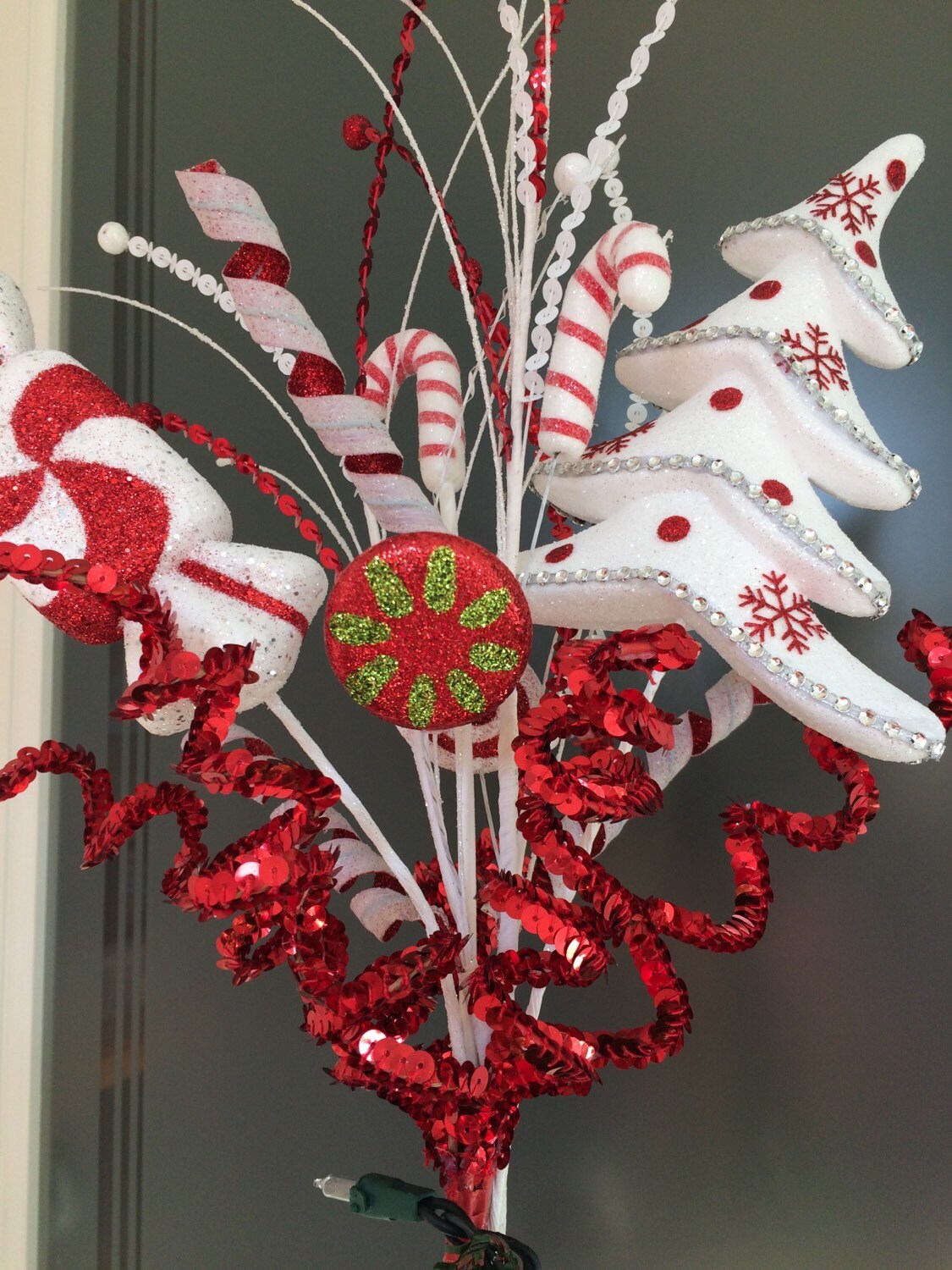 Christmas Tree Topper Candy Tree Top topper Spray Stems