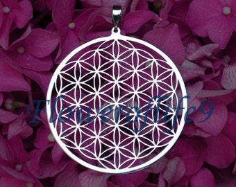 Flower of life pendant (1 3/4) Stainless Steel