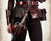 Medieval jewelry steampunk clothing and LARP leather by Dracolite