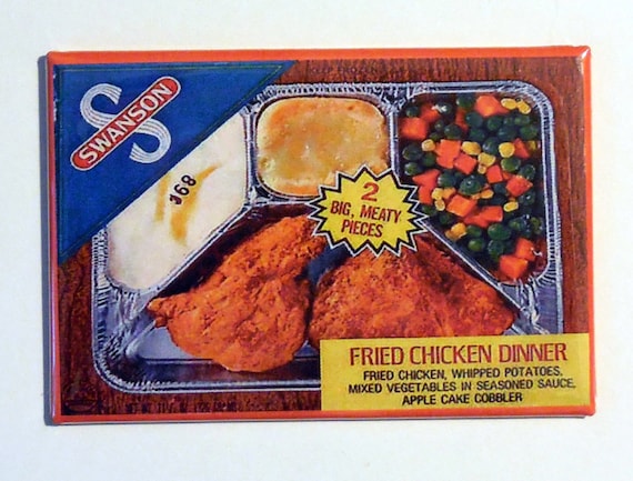 Retro SWANSON Fried Chicken TV DINNER 2 x 3 Fridge