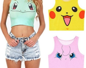 Pokemon Go Inspired Crop Top One Size