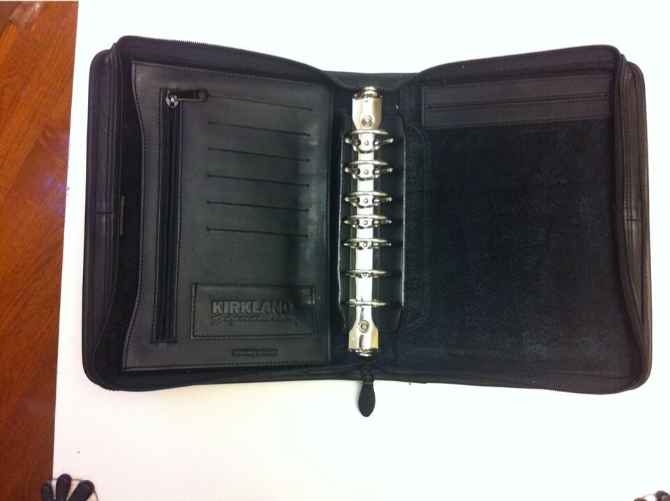 Kirkland Genuine Leather 7 Ring Binder 1.5'' Planner