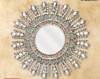 silver decorative mirrors 177 mirror cuzco style turquoise sunburst ii home - Small Decorative Mirrors silver decorative mirrors 177 mirror cuzco style turquoise sunburst ii home - Small Decorative Mirrors