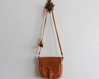 1970s Vintage Tooled Leather Horse Purse/ 70s Tooled Leather Purse/ 70s Leather Purse/ 70s Western Purse