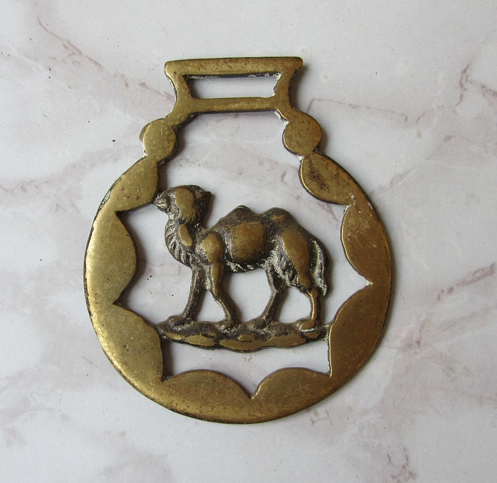 Vintage Brass Horse Harness Camel Brass Horse by ANTIQUEcountry